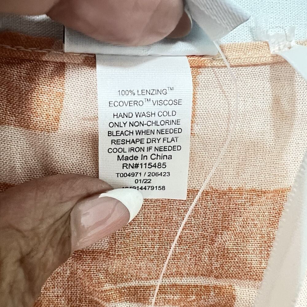 Sonoma Kimono Cover Up Women One Size Orange Long Boho Coastal Airy Resort NEW - Picture 7 of 9